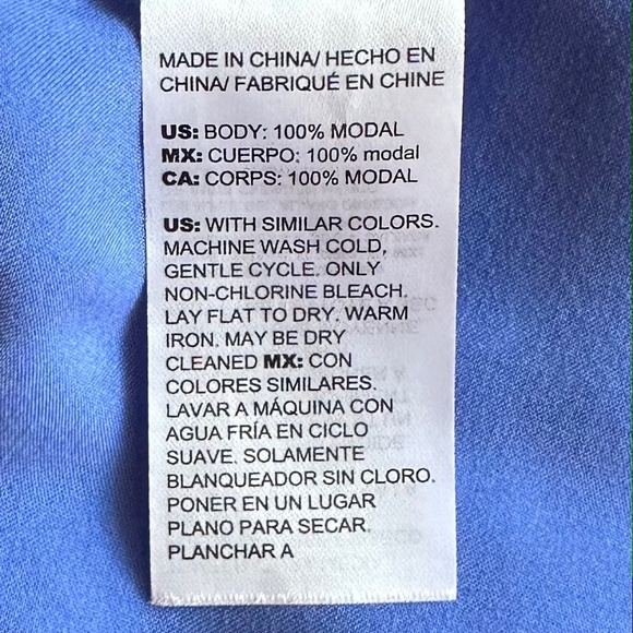 Chico's Sandwash Satin Solid Split Sleeve Shirt Blue Size 3 (US Size 16/… - Picture 11 of 13